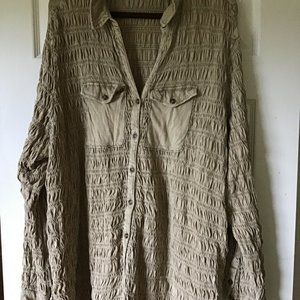 Pilcro Smocked Shacket XL